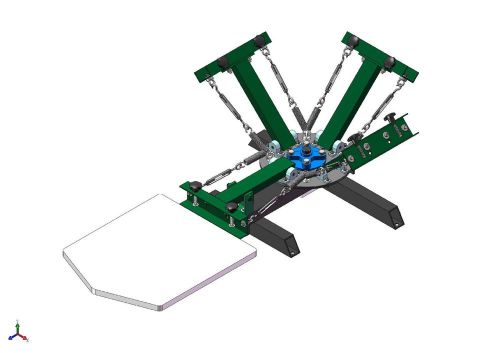 NEW 4 Color 1 Station Silk Screen Printing Press Machine Commercial Equipment