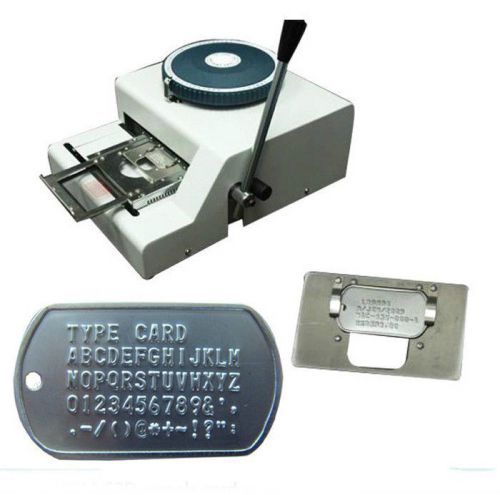 52D Manual Steel Dog Tag Embosser ID Card Military Embossing Stamping machine H