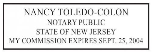 For New Jersey NEW Pre-Inked NOTARY SEAL RUBBER STAMP