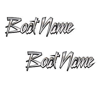 Boat Lettering 5&#034; Custom Boat Name 2 Color Set(2) Still