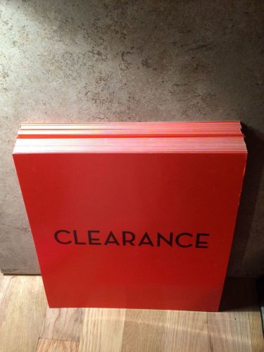 Clearance sale sign bundle - 20 signs 9.5&#034;x9.5&#034; - bright orange gloss card stock for sale