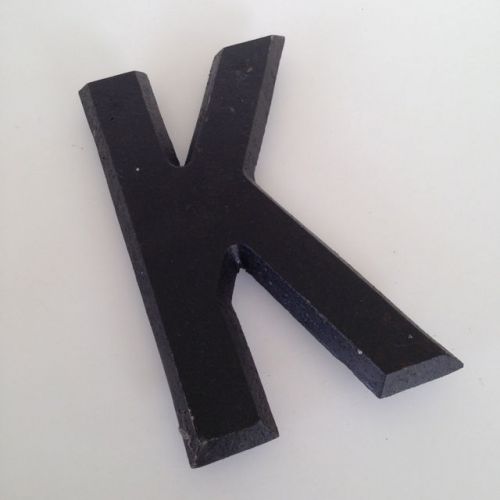 Letter k sign letter 9&#034; metal theatre marquee vintage industrial salvage for sale