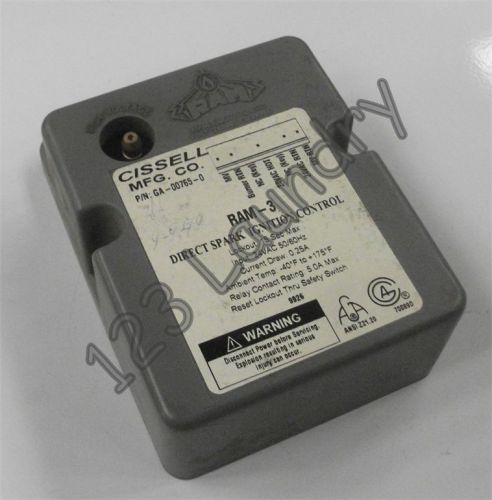 Ignitor ignition control ram-iii ga-00765-0 washer, cissell for sale
