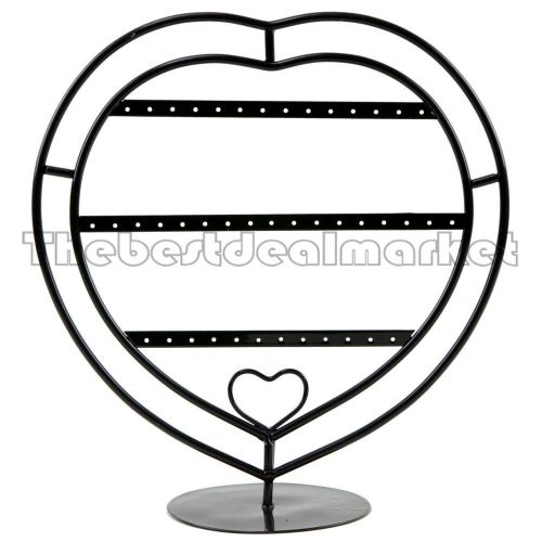 New multi-purpose earring jewelry display stand holder metal heart black p0881 for sale