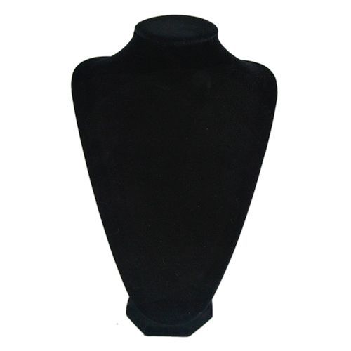 Nw Black Velvet Bust Neck Forms Stand Necklaces Pendants Jewelry Display – L 14&#034;