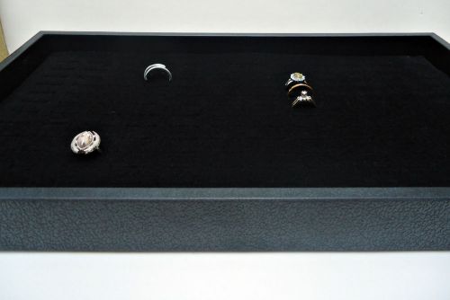 Stackable Jewelry Tray with 144 Ring Black Velvet Foam Insert - 1.5&#034; Deep
