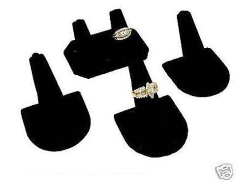 4 ring display black velvet double jewelry showcase for sale