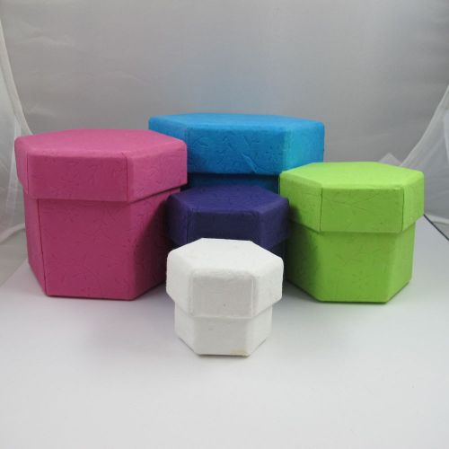 9x hexagon shaped gift box brand new. jewelry gift 3 sizes for sale