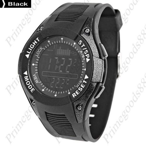 Wristwatch water proof fishing barometer unisex altimeter thermometer black for sale