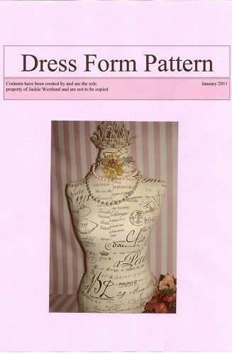 Vintage Style French Dress Form/Mannequin Pattern