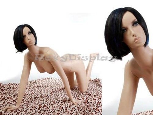 Fiberglass female sexy mannequin display dress form #mz-vis5+free wig for sale