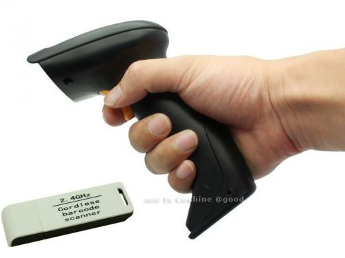 US Stock! 2.4G Wireless Code Barcode Scanner Data Recorder Storage More than 20m