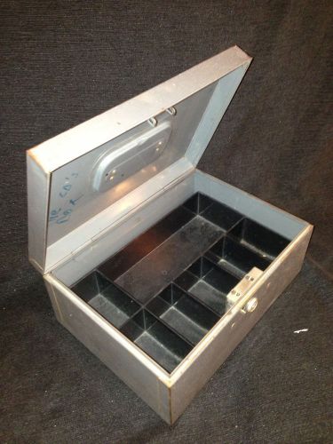 Cool Old Metal SteelMaster Cash Box with Plastic Change Insert by Art Steel