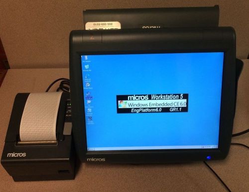 Micros workstation 5 ,ws5 , base stand ,thermal printer, best deal for sale
