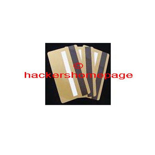 10 PVC Gold Magnetic Stripe Cards Credit Card ID Type