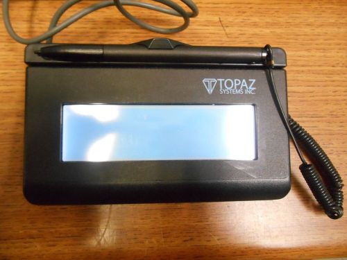Topaz t-lbk460-hsb-r siglite lcd 1x5 usb backlit pad  signature capture for sale
