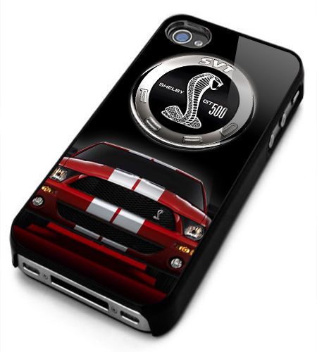 Ford Shelby Cobra Red Car Logo For iPhone 4/4s/5/5s/5c/6 Black Hard Case