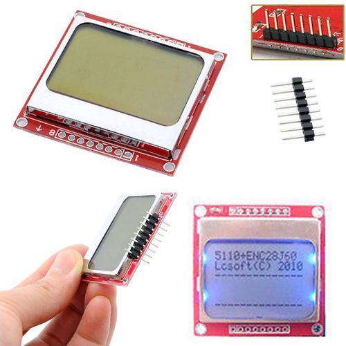 New 84*48 84x84 lcd module white backlight adapter pcb for nokia 5110 arduino gp for sale