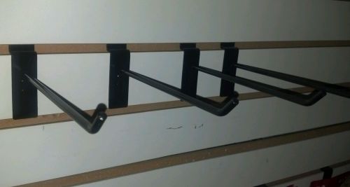 8&#034; Slatwall Slatgrid Panel Display Metal Hook Peg Hanger Black **  Lot of 100