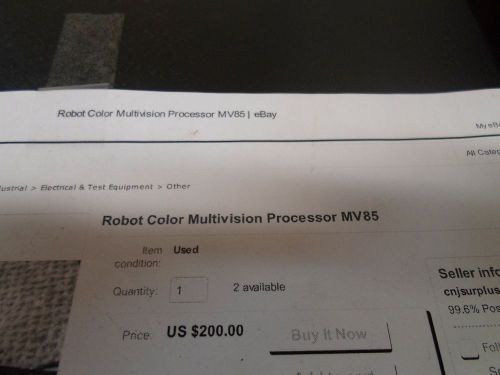 Gently Used Robot Color Multivision Processor MV85