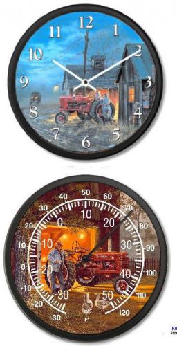 New FARMALL H 460 Tractor Clock and Thermometer Set DAVE BARNHOUSE Common Ground