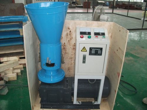 Small industrial pellet mill roller rotating 22kw 370 kg/h pellet perss for sale