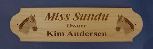 CUSTOM ENGRAVED HORSE STALL PLAQUE