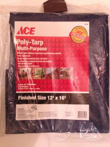12&#039; x 16&#039; poly tarp multi purpose dark blue tent shelter rv camping grommets for sale