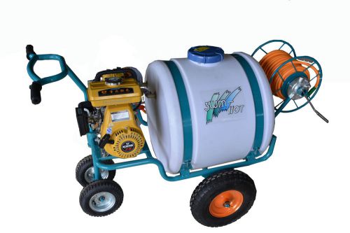 Garden sprayer 110 litre with 25 litre engine drive pump and hose reel for sale