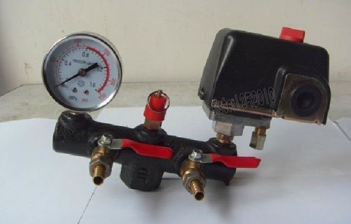 Newest Air Compressor Pressure Control Switch +Regulator Valve Gauges
