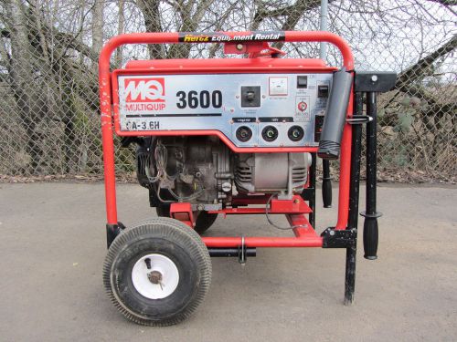 Multiquip mq 3600 watt ga-3.6h portable generator with 8 hp honda gx240 engine for sale