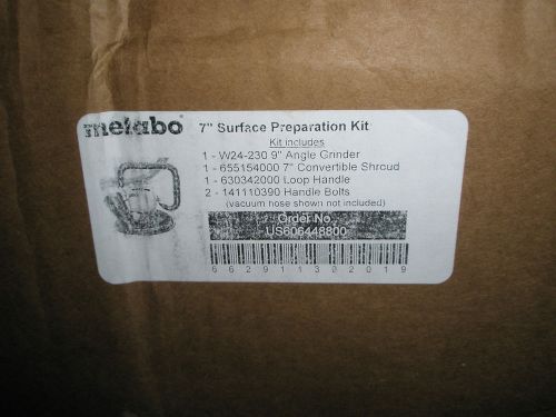Sealed metabo w24-230  7&#034; surface preparation kit w/ 9&#034; grindernew in box for sale