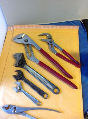 Lot of Proto Adjustable Joint Pliers, Adjustable Wrenches, 248 -PG, 244, 712 708