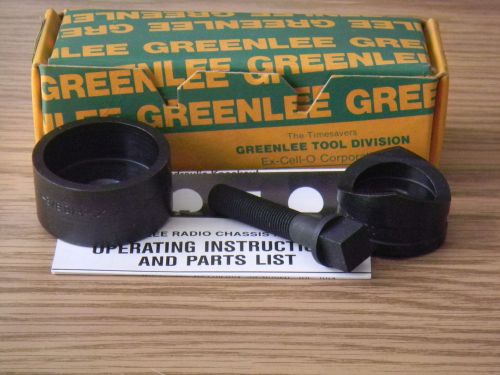 GREENLEE Model 730 1 3/8&#034; Round Radio Chassis Knockout Punch #5002420.5 -3PC NOS