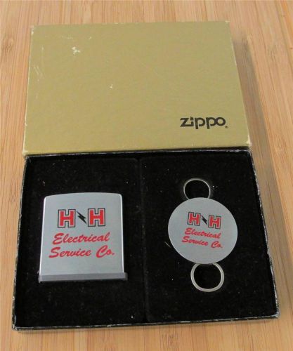 Zippo brushed chrome keychain ~ 1-g5538 for sale