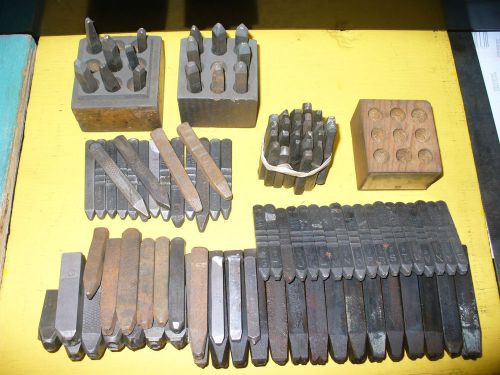 METAL PUNCHES STAMPS MIXED VARIOUS VINTAGE I.D. MARKS LETTERS NUMBERS METAL