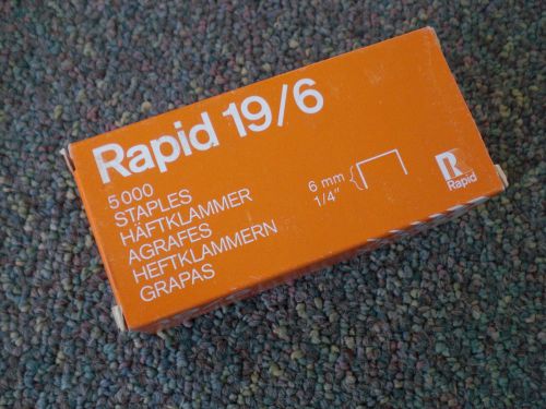 Rapid Staples 19/6 1/4&#034; 6mm Box of 5000