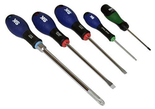 S-k tools 5pc torx  flat and phillips screwdriver set suregrip round keystone for sale