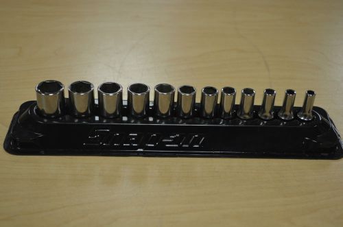 Snap on 112tmmsy 5-15mm 12pc. 6pt metric semi deep socket set free shipping for sale
