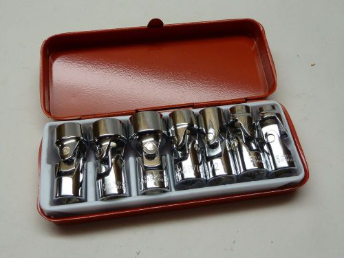8pc 3/8&#034; dr. universal joint socket set with case sae for sale