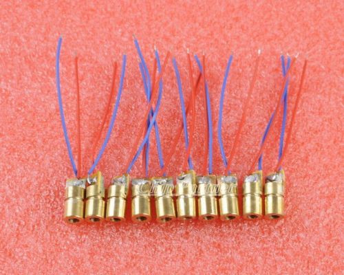 10pcs mini 650nm 6mm 3v 5mw laser dot diode module head wl red for sale