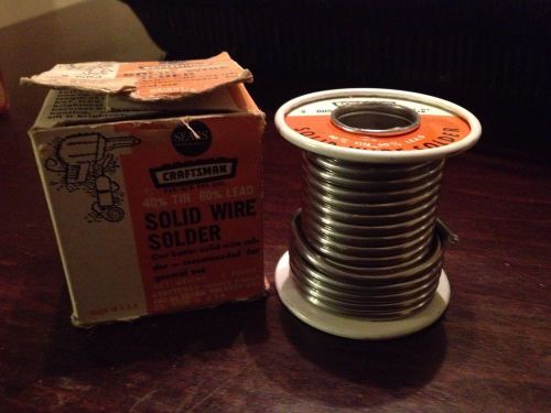 Vintage Sears Craftsman Solder Solid Wire 40% Tin 60% Lead -ALL PURPOSE SOLDER-