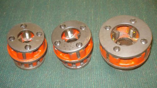 3 ARMSTRONG DIE HEADS 1/2, 3/4, 1 INCH COMPATIBLE WITH RIDGID 111R SERIES