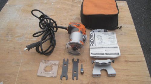 Used Ridgid Compact Router R2401 W/Case Laminate Trim Woodworking