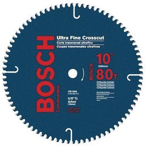 Bosch CB1080 10-in 80 Tooth ATB Crosscutting Saw Blade W/ 5/8-in Arbor