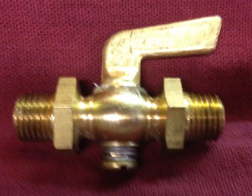 1/4 inch npt thread male brass drain pet cock shut off valve fuel gas oil air for sale