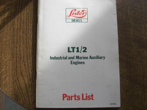 ORIGINAL LISTER LT1/2 INDUSTRIAL &amp; MARINE AUXILIARY ENGINES PARTS LIST