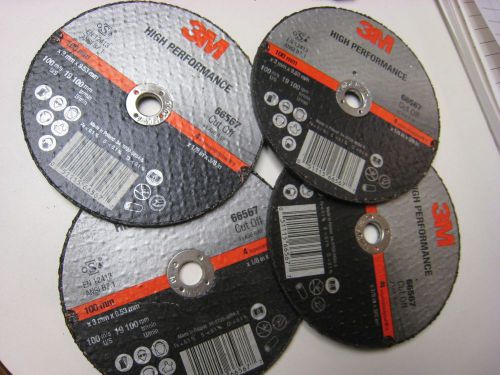 3m 66567 cut-off wheel,4 in d,arbor 3/8 in,a36r g7564103 lot of 4 wheels for sale