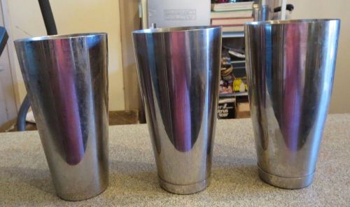 Stainless Steel Milkshake/Drink Mixer Cups Set of 3