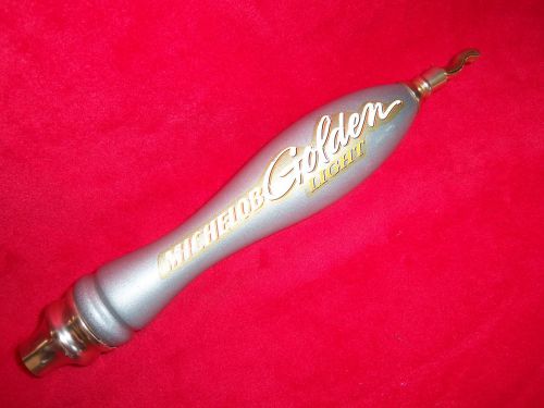 MICHELOBE GOLDEN LIGHT BEER KEG TAP HANDLE SILVER &amp; GOLD FREE &amp; SPEEDY SHIPPING